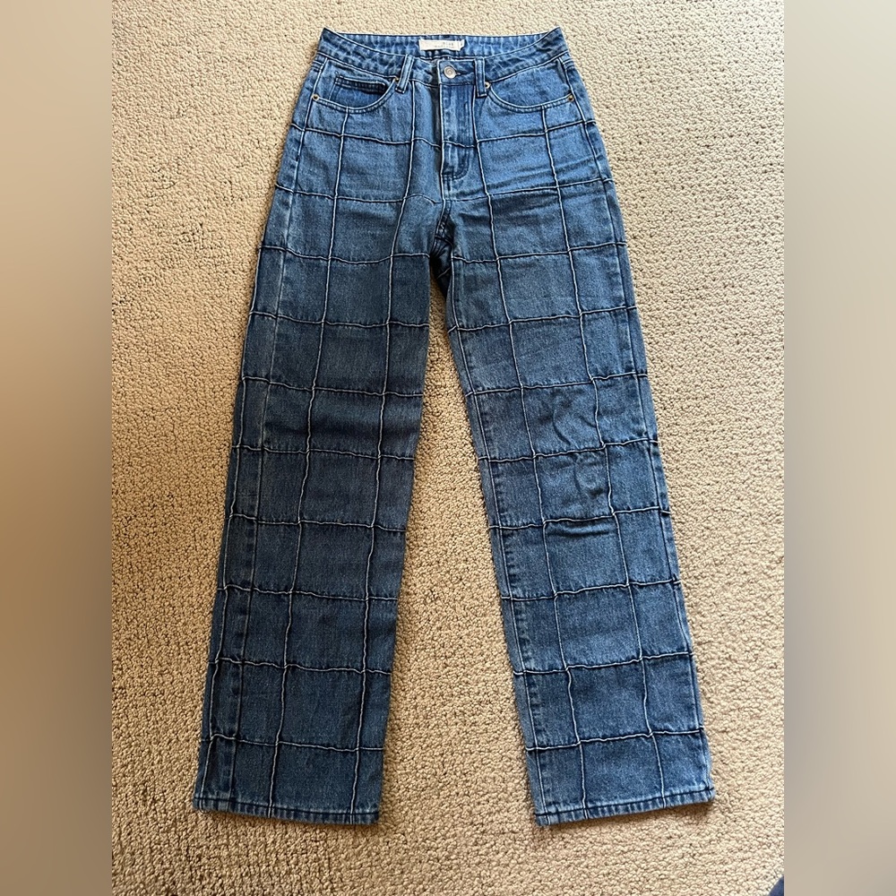 Mia&Madison straight leg patch work jeans